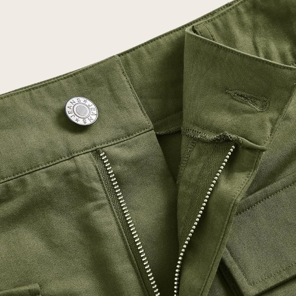 Green Casual Womens Flap Pocket Cargo Skirt - Picture 4 of 4